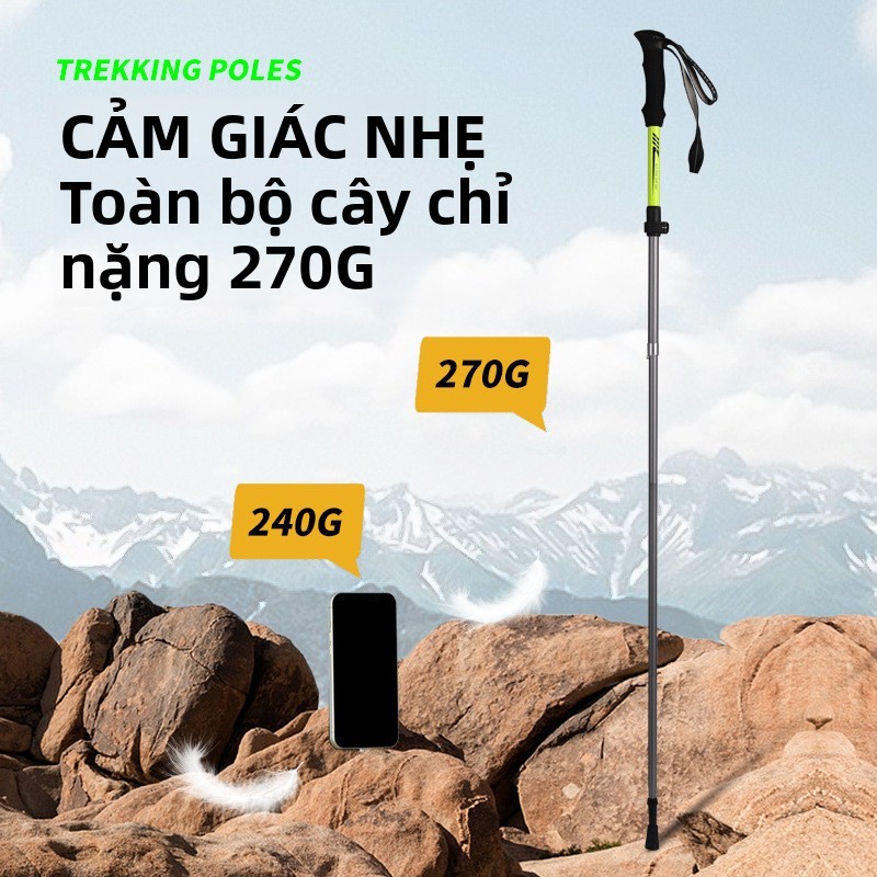 Giá đỡ đi bộ ngoài trời chống trơn trượt, đa năng - Treking stick Flia