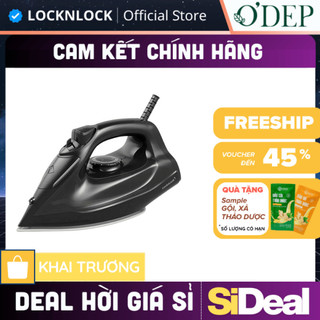 Bàn là hơi nước LocknLock 2 chế độ ủi, đế ceramic lướt êm, bình nước 220ml ENI334BLK - SIDEAL SIA