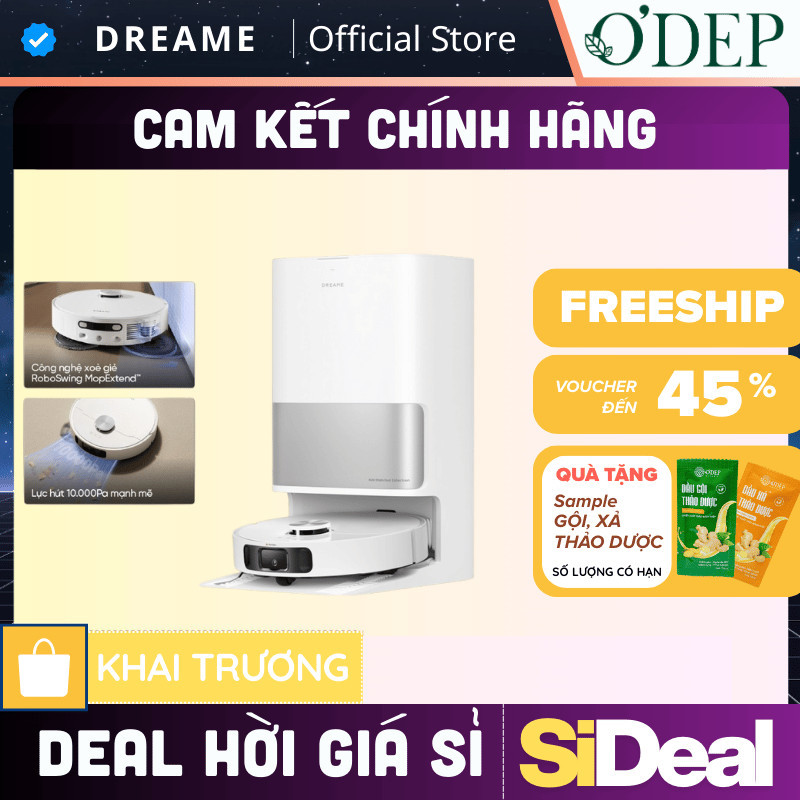 Robot lau sàn hút bụi tự làm sạch Dreame L10s Ultra Gen 2/ L10 Ultra / D20 Ultra/ L10s Ultra Gen 3 -