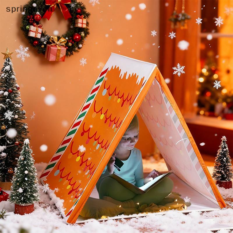 Springeven Gingerbread House Lều, Gingerbread House Brown Play Tent Sleepover, Nhẹ Có Thể Tháo Rời V