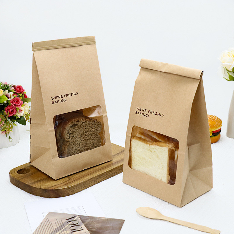 Pla Bánh Mì Nướng Túi Dây Cuộn Cạnh Túi Ziplock Mochi Croissant Bọc Phim Bao Bì Túi Cắt Lát Bánh Mì 