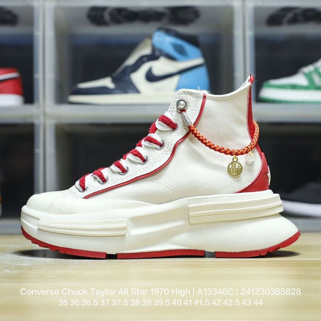 Converse Legacy Run Star Giày thể thao thông thường chất lượng cao Trắng Đỏ