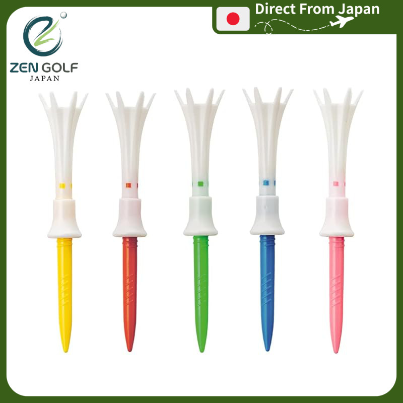 DAIYA GOLF Golf Tee Tomahawk Tee Long (5 pieces) Tee-up height 40~ TE-510A type A (cup part white)