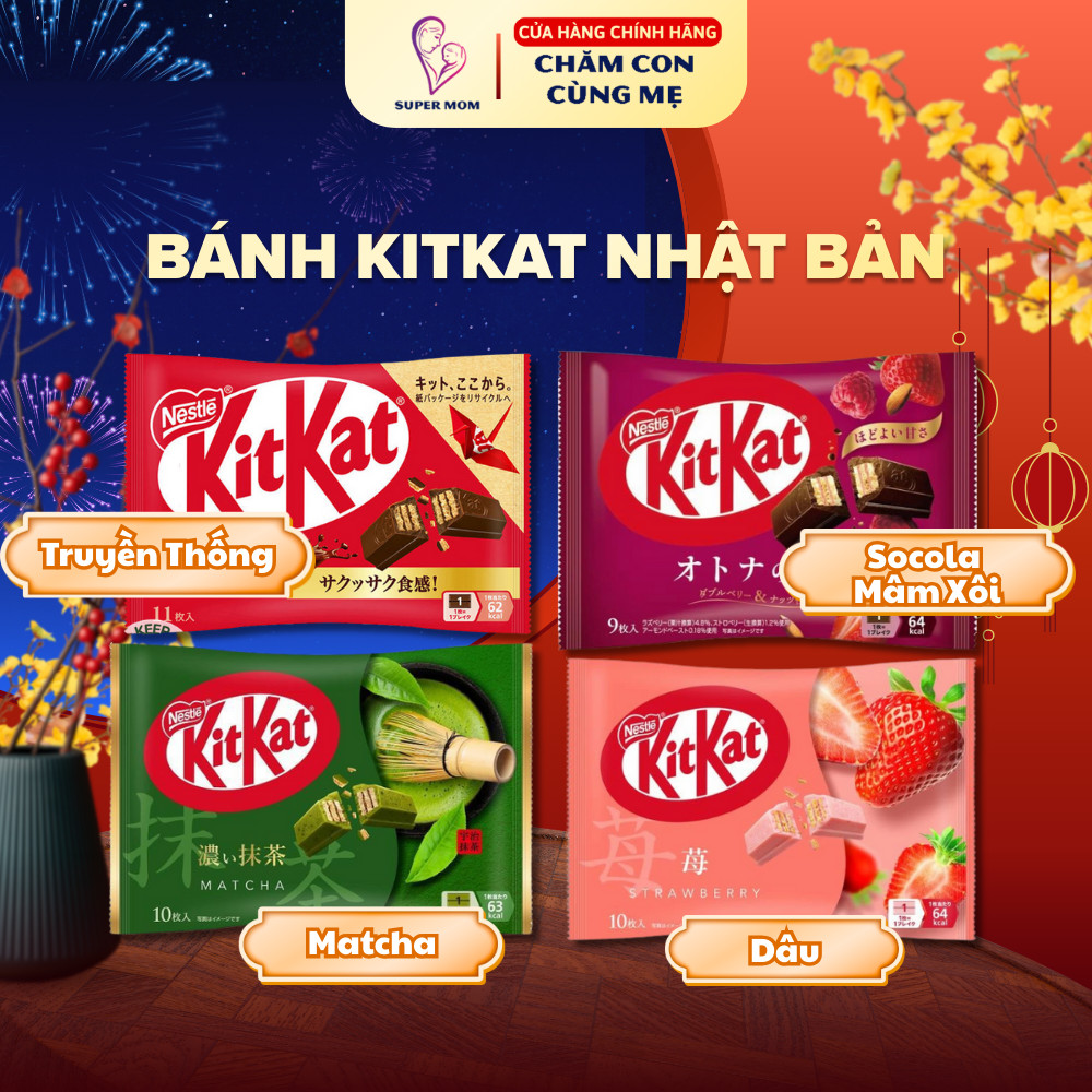 [TẾT 2026] Bánh kẹo Kitkat nội địa Nhật Bản - bánh kit kat ăn vặt đủ vị socola matcha thơm ngon