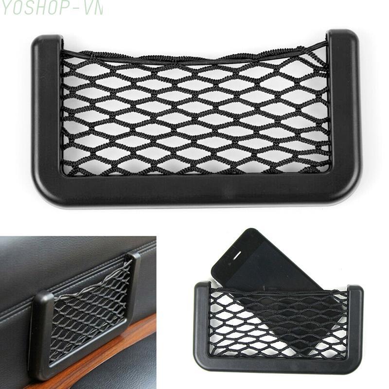 [Ysp]Car Net Bag 15*8 cm Black Holder Phone Pocket Accessory Mesh Organizer