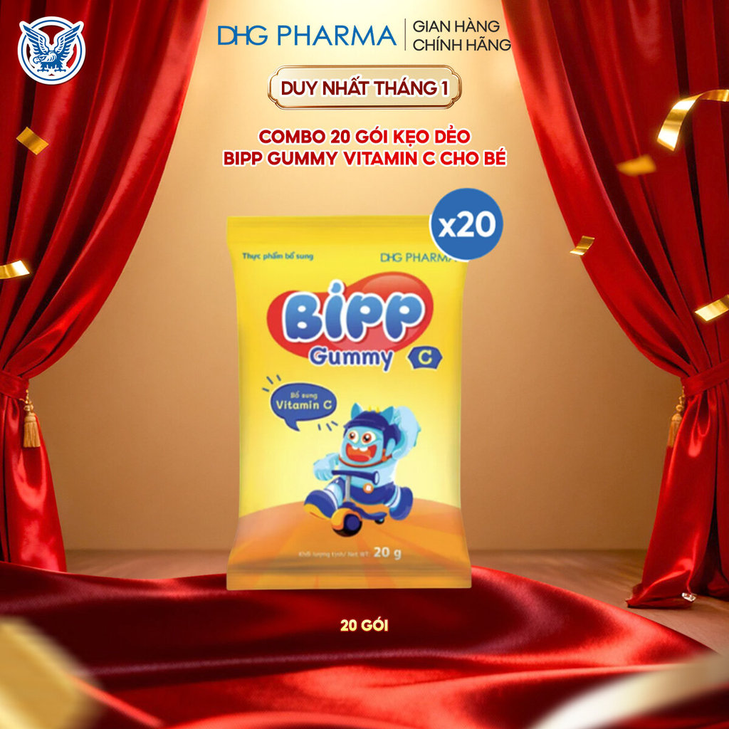 Combo 20 gói Kẹo dẻo Bipp Gummy C cho bé