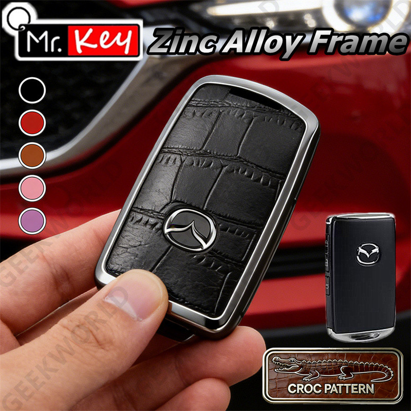 [Mr.Key] Vỏ chìa khóa kết cấu cá sấu mới 2025 cho Mazda 2 3 6 CX30 CX9 X9 CX5 X5 CX8 MX5 Vỏ chìa khó