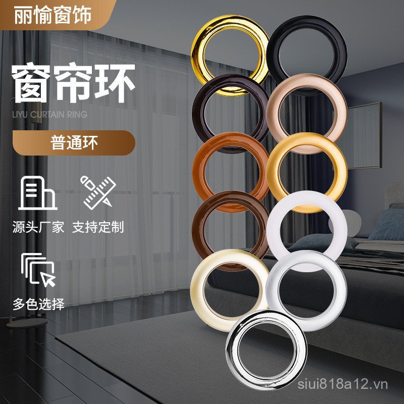 Vòng Rèm Phong Cách Đa Năng Nhẫn La Mã Dày Rèm Khóa Tắt Tiếng La Mã Thanh Nhẫn Phụ Kiện Rèm Nhẫn Ngh