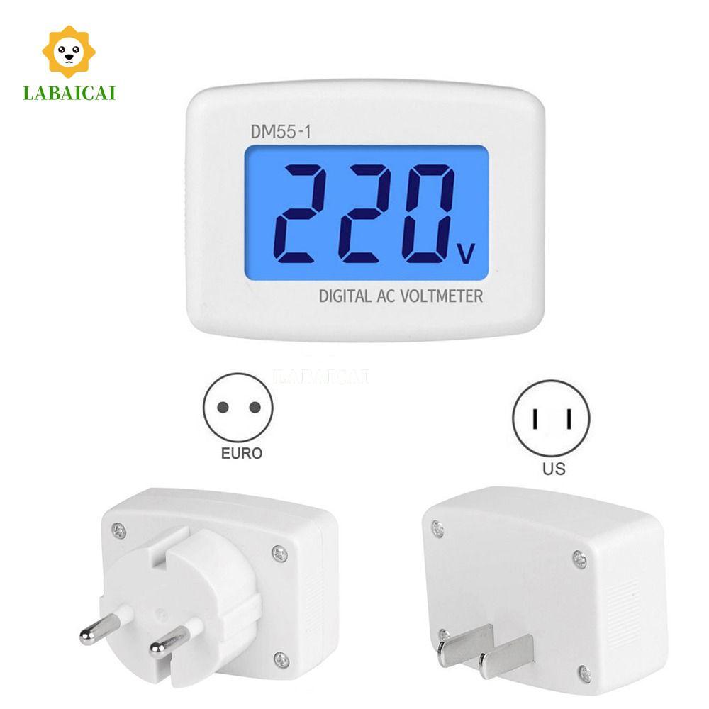 Máy kiểm tra điện áp ổ cắm LABAICAI DM55-1 AC Meter LCD Plug Volt Meter