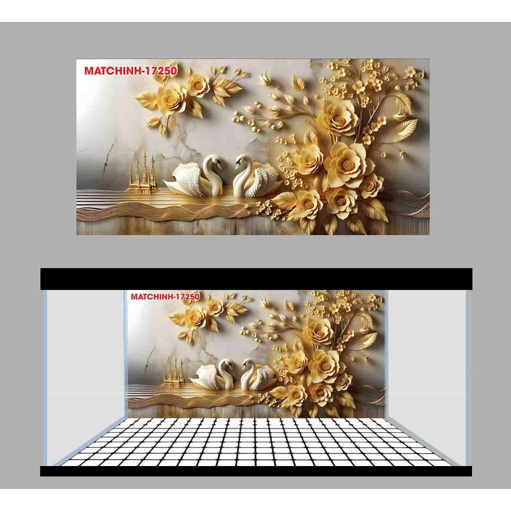 (BC33) TRANH 3D DÁN HỒ CÁ ( TRANH LƯNG ) _DECAL VIP_MT 33