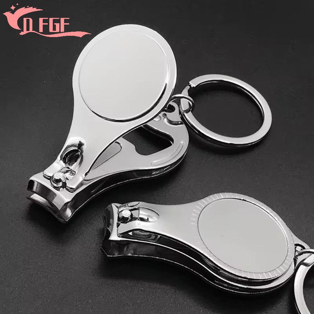 Móc khóa cắt móng tay DFGF, Dụng cụ mở nắp chai 3 trong 1 đa chức năng Kering, Dụng cụ làm đẹp móng 