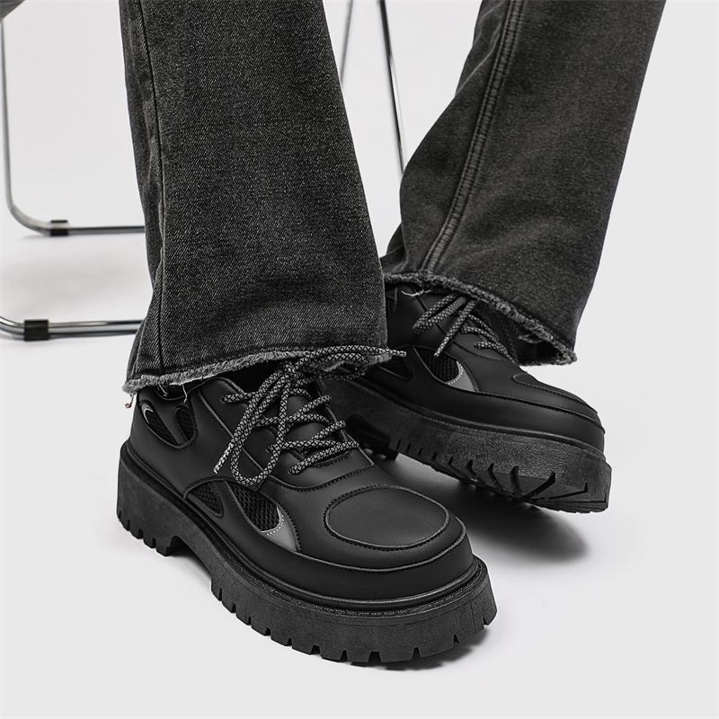 Sản phẩm mới Giày da có sẵn Nam 2026 Debi Niche Giày mũi to hợp thời trang Giày lưới thoáng khí Giày đẹp trai thời trang20260118