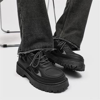 Sản phẩm mới Giày da có sẵn Nam 2026 Debi Niche Giày mũi to hợp thời trang Giày lưới thoáng khí Giày đẹp trai thời trang20260118