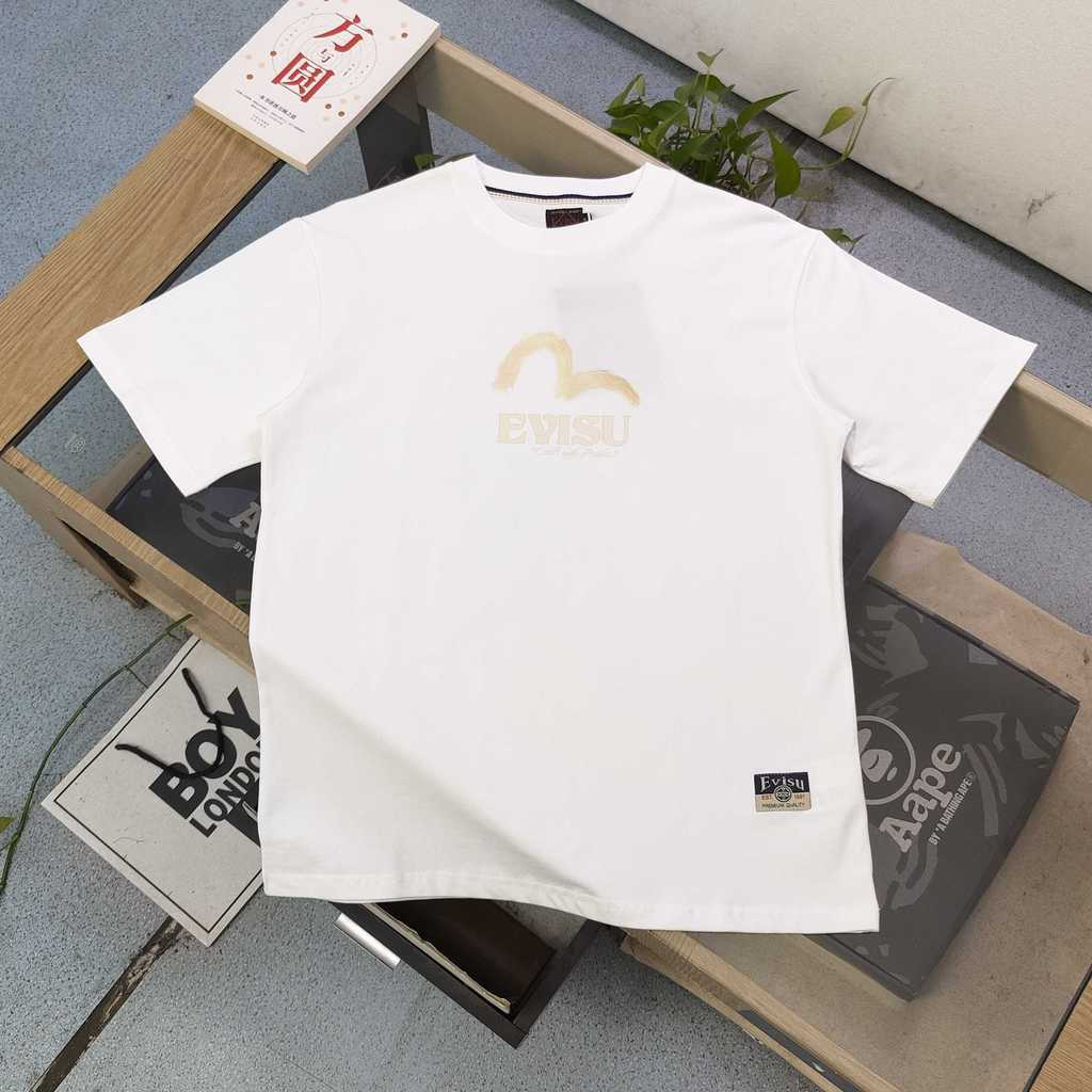 Áo Thun Tay Ngắn EVISU - Phong Cách Thể Thao Nam Nữ