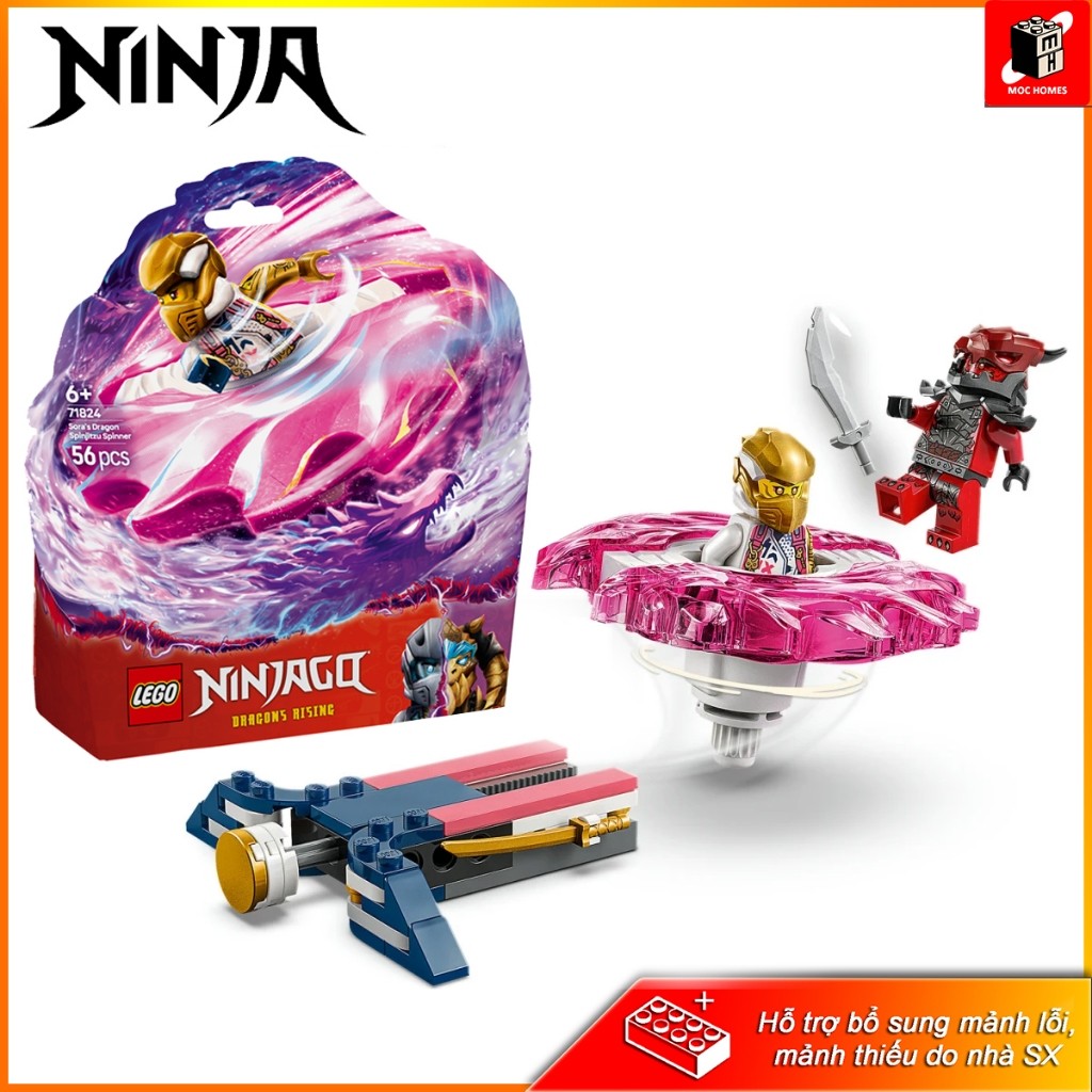 ( Hot ) Mô hình ngẫu nhiên Ninjago 71824 Dagon's Rising con quay của Sora Dragon Spinjitzu Spinner
