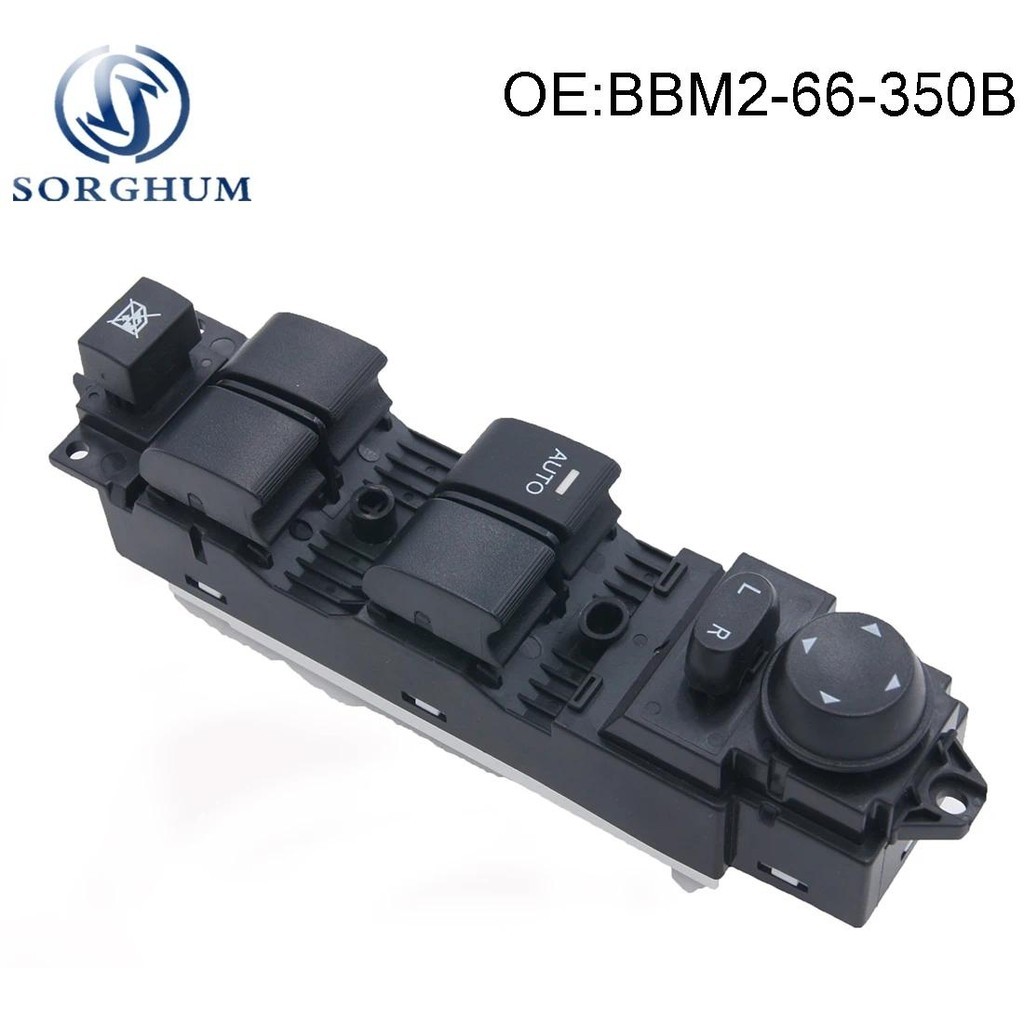 Trình điều khiển bên trái Công tắc cửa sổ chính BBM2-66-350B BBM2 66 350B cho Mazda 3