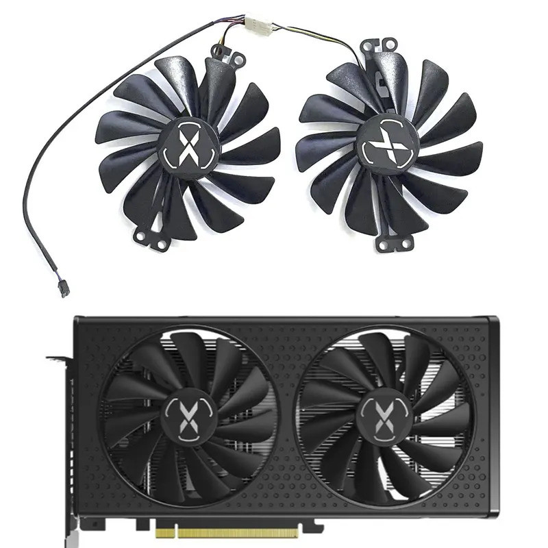 Mới RX6600 6600XT Quạt GPU 4PIN 95MM FDC10U12S9-C FY09010M12LPA Cho XFX RX 6600 6600XT 8GB Speedster