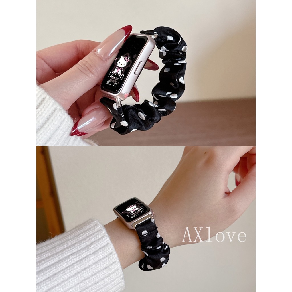 Dây đeo vải in chấm bi cho Huawei Band 11 pro 10 9 8 Vòng đeo tay cho Huawei Watch Fit 3 4 4pro Dây 