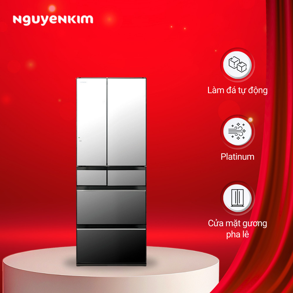 Tủ lạnh Hitachi Inverter 617 lít R-HW620RV X