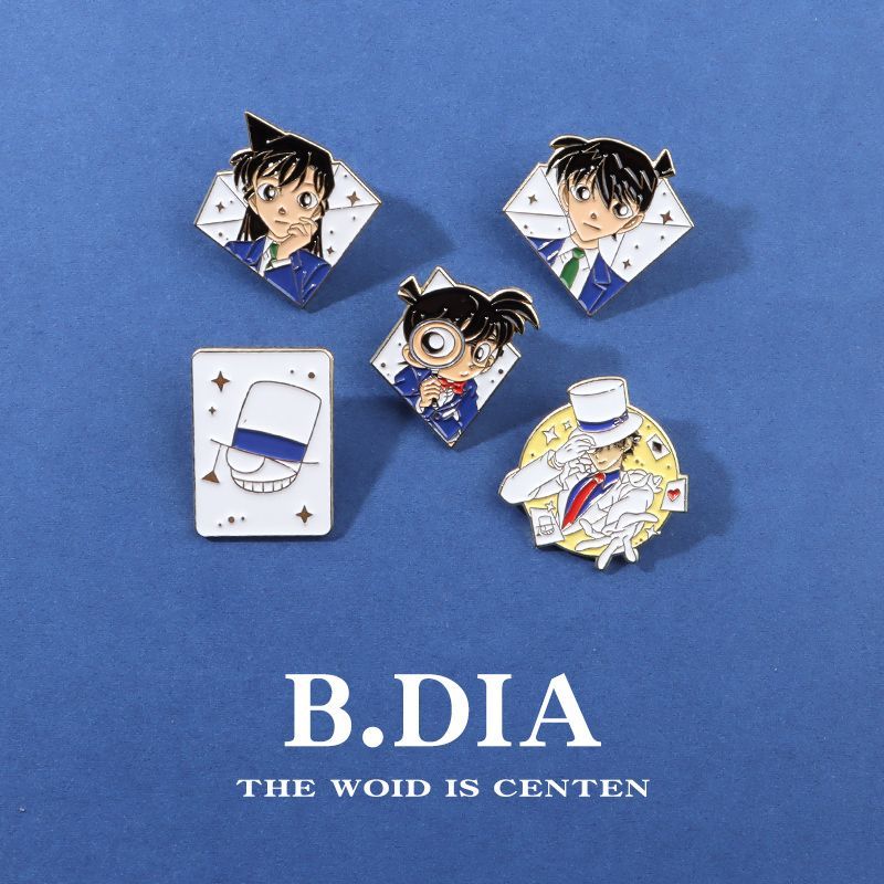 Túi thổ cẩm thêu hình anime thám tử Conan Kudo Shinichi và Mori Ran - Sản phẩm mới 2026