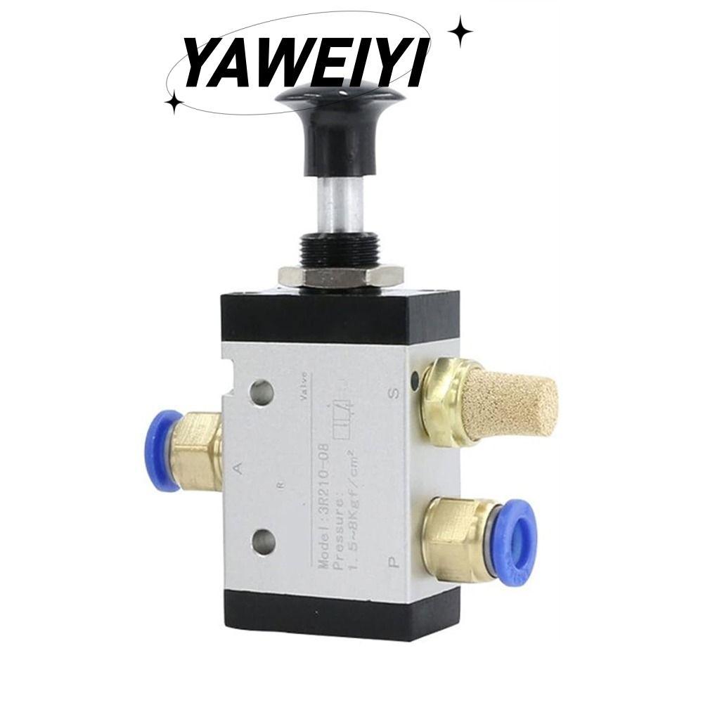 Van điện từ YAWEIYI, Khí nén 3 chiều 3R210-08, Van khí thủ công 1 / 4 "Điều khiển bằng tay PT Air 2 