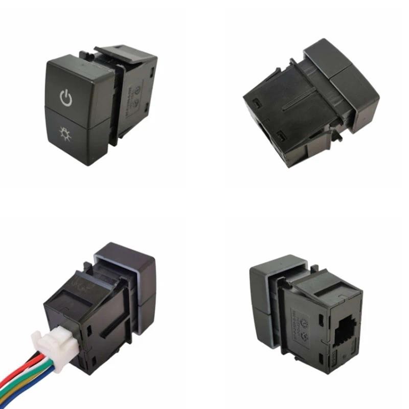 1 Chiếc Chìa Khóa Kép Công Tắc Kép LED Đèn Sương Mù Spotlight Gương Chiếu Hậu Làm Nóng Đèn Pha Nút C