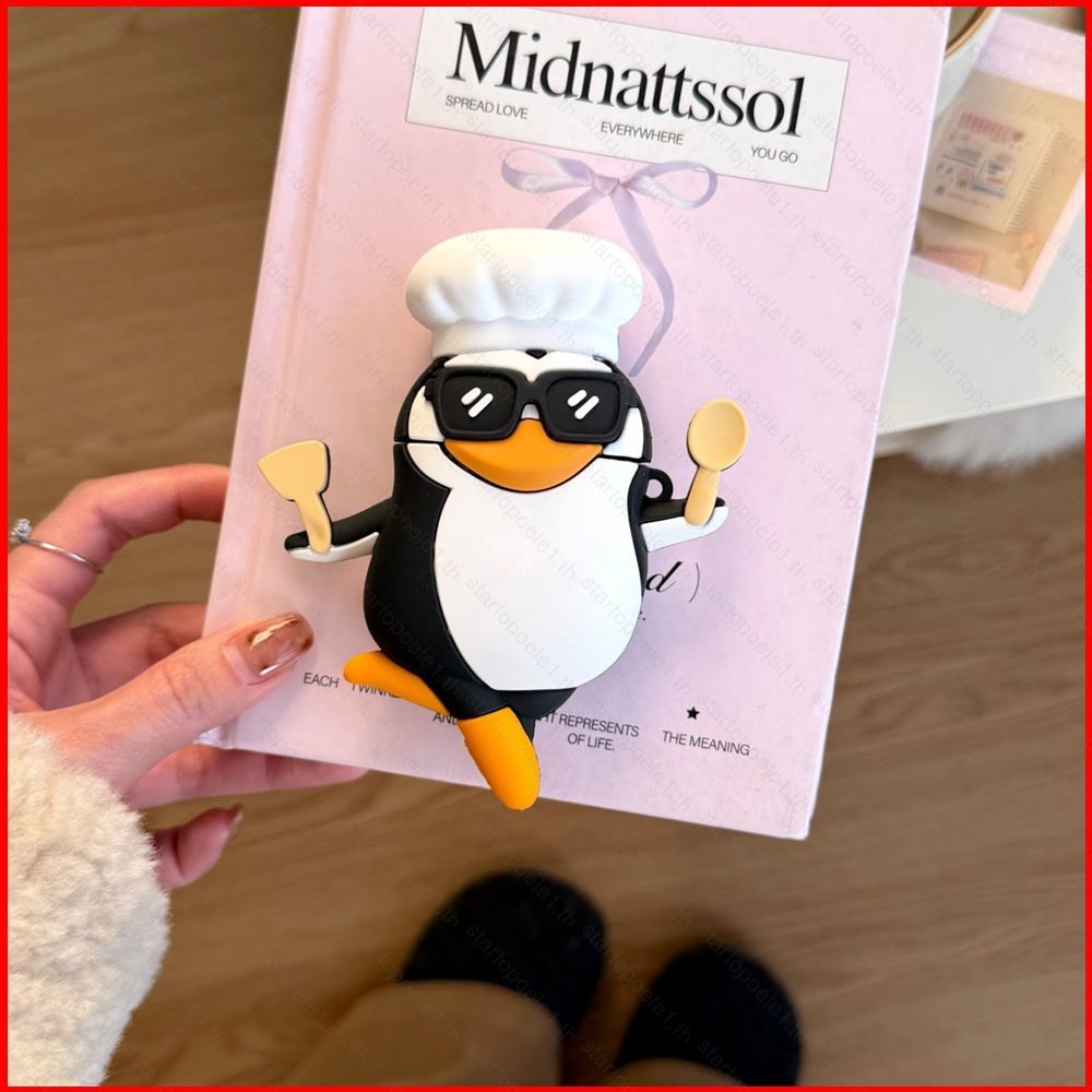 ST1 William Tell Penguin Apple Bluetooth Earbuds Dancing Penguin Case cho Pods Pro 3 / 4 / Pro / Pro