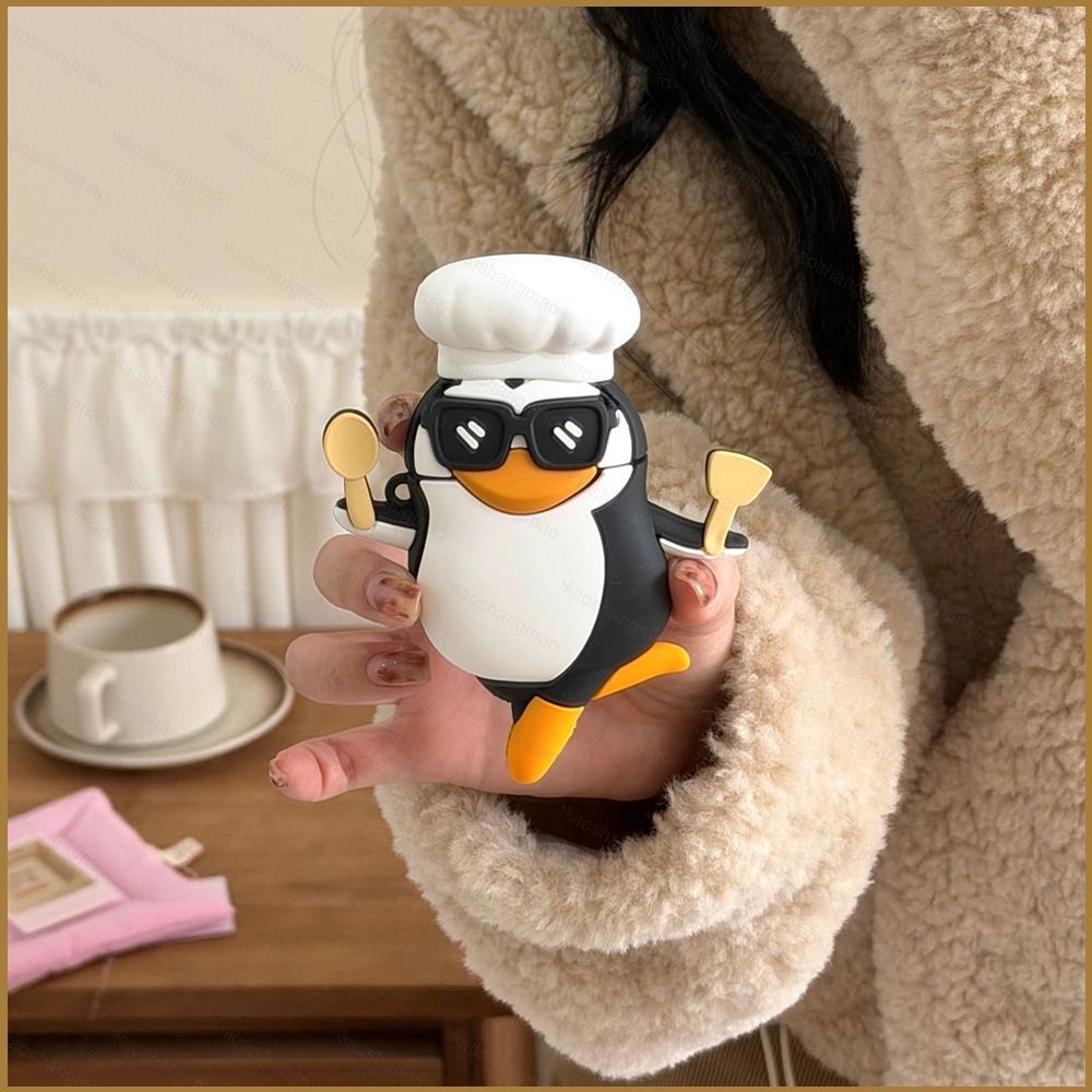 HK1 William Tell Penguin Apple Bluetooth Earbuds Dancing Penguin Case cho Pods Pro 3 / 4 / Pro / Pro