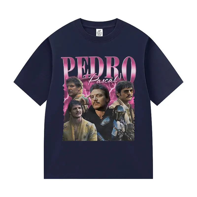Nam Diễn Viên Pedro Pascal Phim Đồ Họa Áo Thun Cao Cấp Thời Trang Quần Áo Nam Unisex 1 Cotton