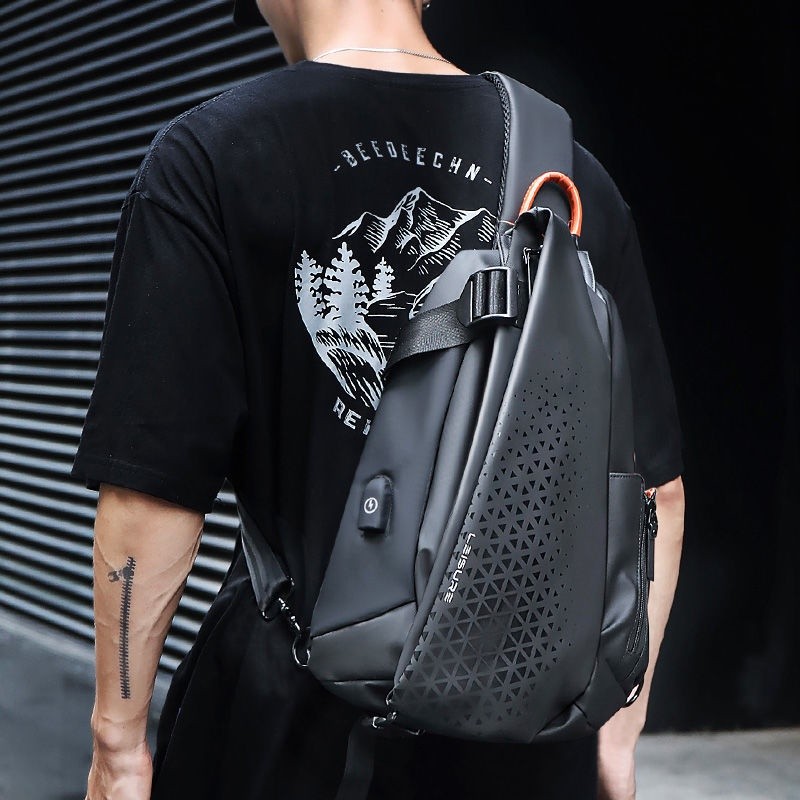 FE2 [Hàng có sẵn] Túi đeo vai xe máy Messenger thời trang dung lượng lớn
