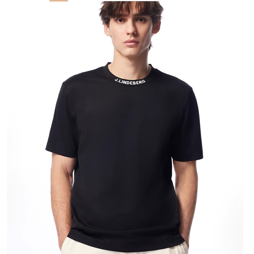 J.LINDEBERG Áo thun ngắn tay bằng cotton nguyên chất dành cho nam