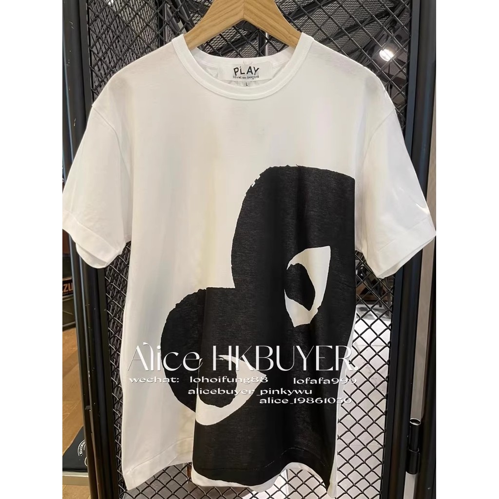 CDG Play Áo thun ngắn tay in hình phong cách mới