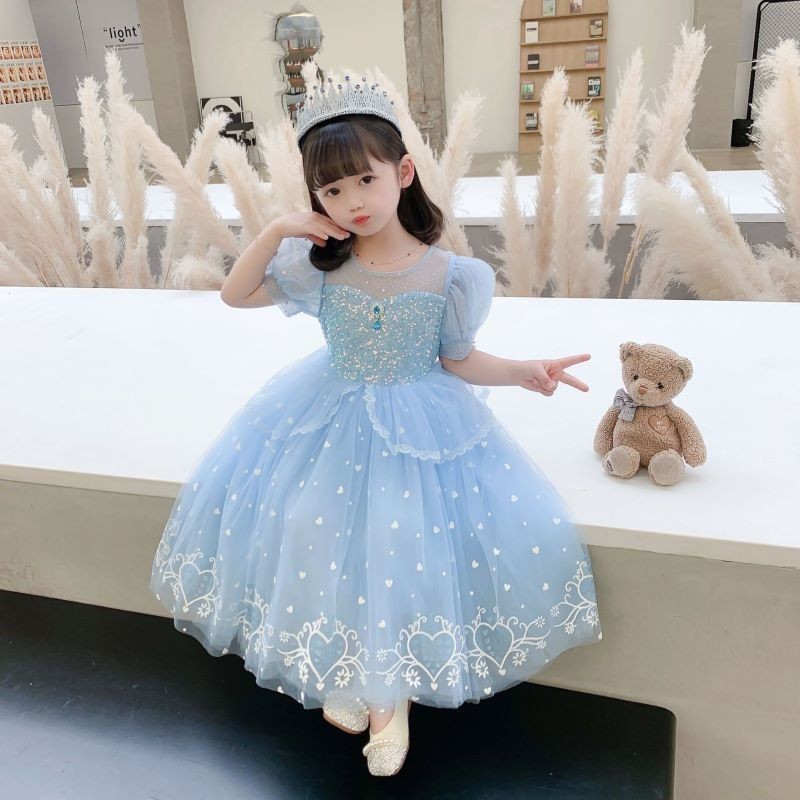 Bé Gái Frozen Đầm Công Chúa Nữ Aisha Bướm Trẻ Em Váy Váy Sinh Nhật Aisha Dễ Thương