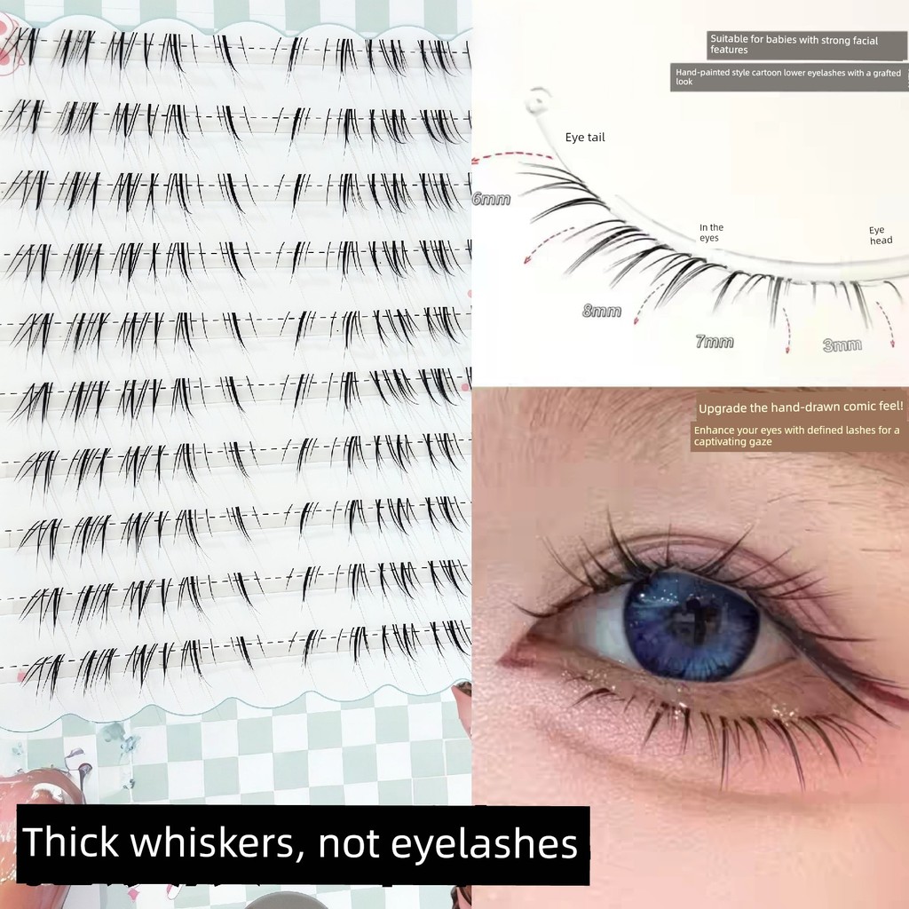 🔥 tự dính 🔥 có hàng sẵn Keo-miễn phí 2026 Lông mi giả Lông mi dưới cong nhẹ nhàng tự nhiên ❊Cảm giác