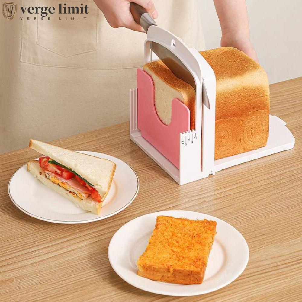 Máy thái bánh mì nướng VERGE LIMIT, Khuôn cắt bánh mì có thể điều chỉnh độ dày bằng tay, Bánh mì kẹp giữ bánh mì có thể gập lại tiết kiệm không gian di động