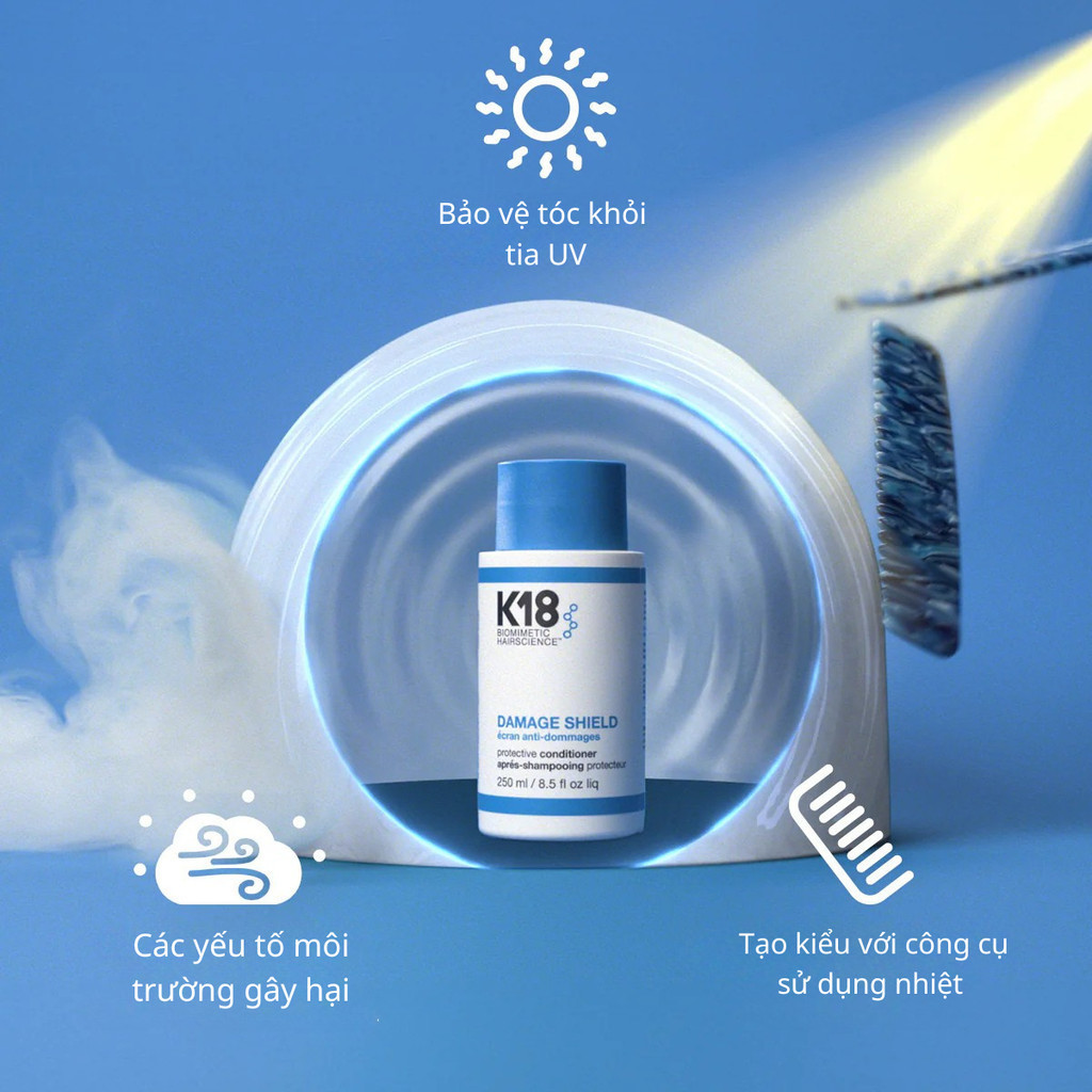 Dầu gội phục hồi tóc K18 Biomimetic Hairscience Damage Shield pH Protective Shampoo 250ML
