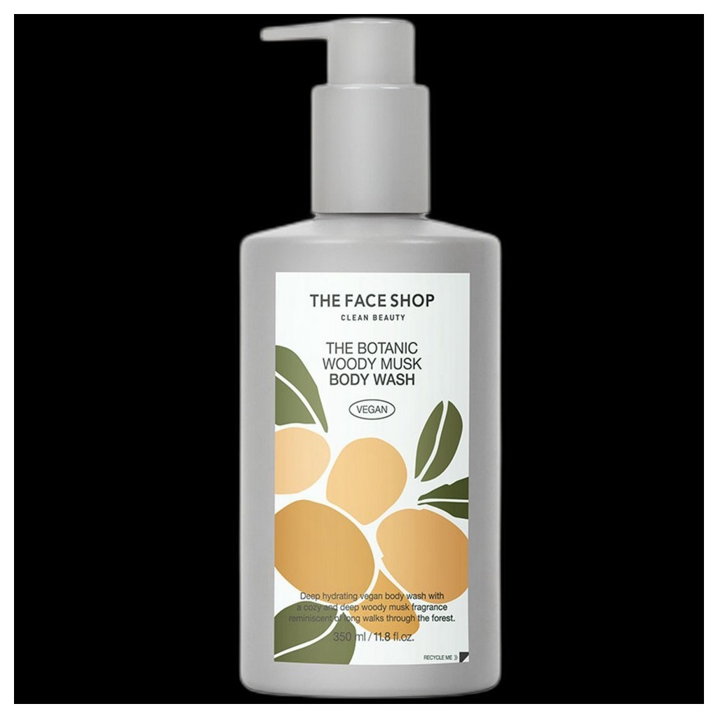 [thefaceshop] Sữa tắm toàn thân The Botanic Woody Musk, 350 ml, 1 chiếc / Sữa tắm toàn thân Hàn Quốc