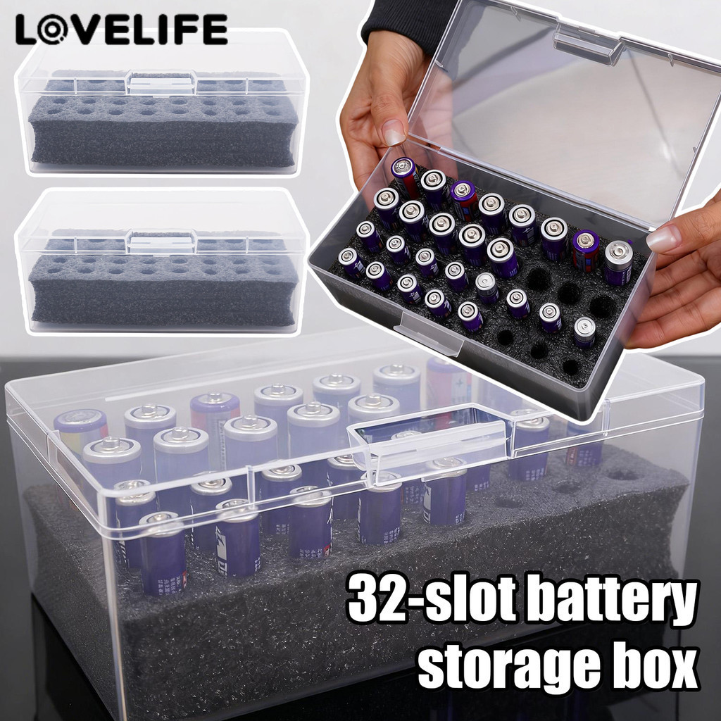 [AUTO & 3C] Hộp đựng tổ chức ngăn kéo nhà để xe tại nhà, Hộp sắp xếp lưu trữ pin AA AAA, Thiết kế nắ