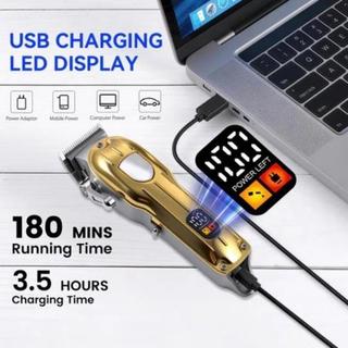 Tông Đơ Cắt Tóc Không Dây LAMJAD - Tông Đơ Cắt Tóc Gia Đình Tiện Lợi, Nhỏ Gon Tặng Kèm 4 Cử Cắt