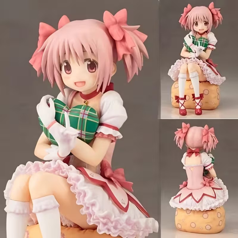 ♈Đồ trang trí mô hình Anime hai chiều Madoka Cô gái ma thuật Madoka♈14cm Phù thủy Shikame Yuanxiang 