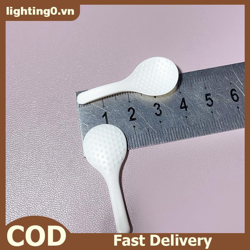 NAILNEST 2 Cái Nhà Búp Bê Mini Nồi Cơm & Thìa Bộ Đồ Chơi Xẻng Cơm 4cm.