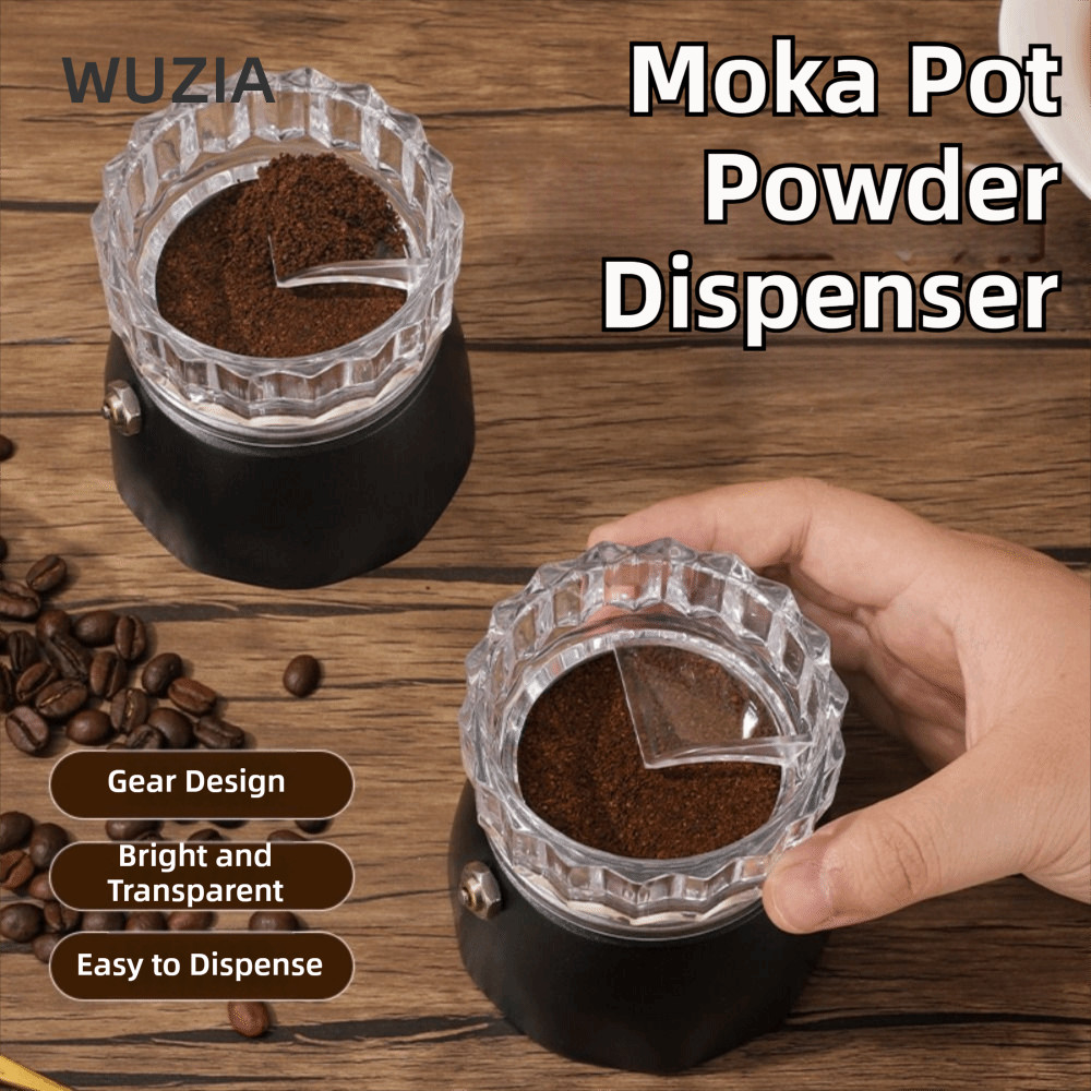 WUZIA Mocha Pot Powder Dispenser, Vòng định lượng và phân phối nhanh 2 trong 1 Moka Pot, Vòng định l