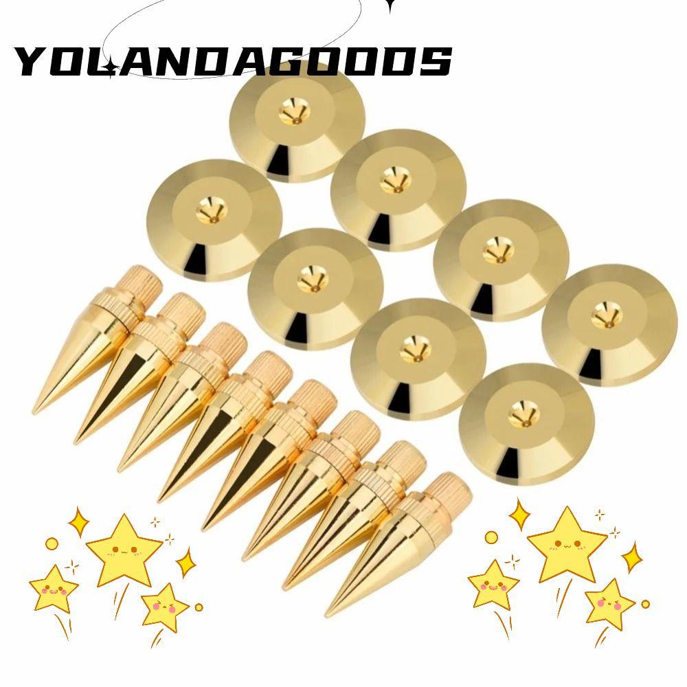 Loa YOLA Spikes, Tấm lót chân loa vàng bằng đồng, Tấm ghi bàn xoay Máy nghe nhạc DVD Chân Mat Máy ng