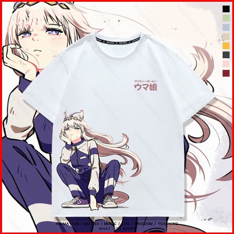 Áo ThunAnime Uma Musume Màu Xám Oguri, Phù Hợp Cho Mùa Hè