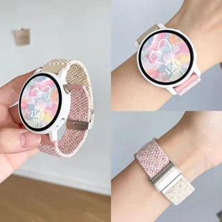 Thích hợp cho Samsung watch7 Dây đeo đồng hồ Galaxy Watch 65pro Nữ Phong cách mới Nylon thoáng khí 48 cổ điển