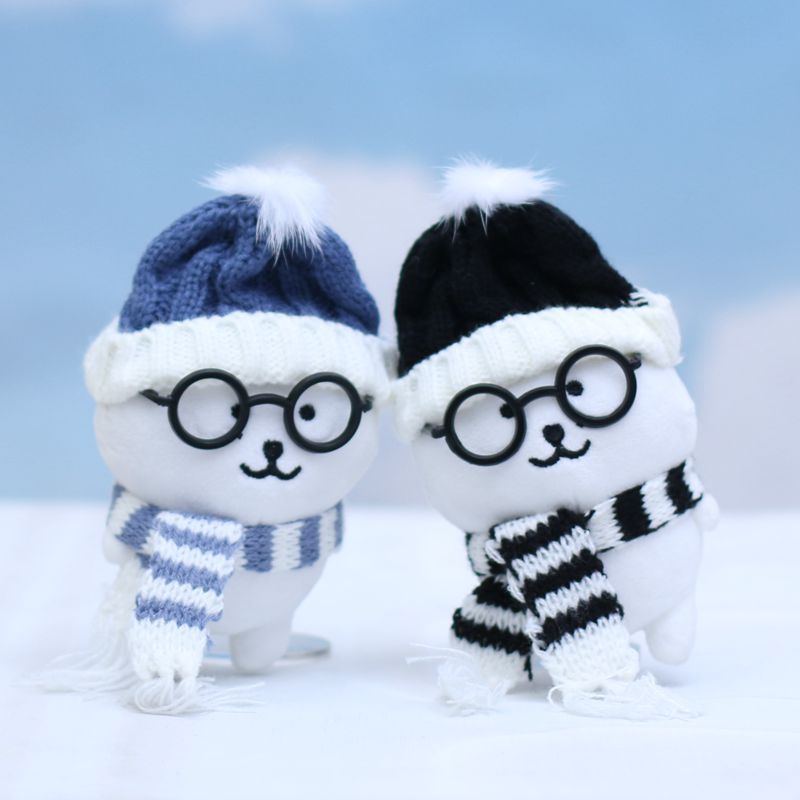 Preferred in-stock items#Internet celebrity cute self-deprecating bear pendant plush toy glasses bea