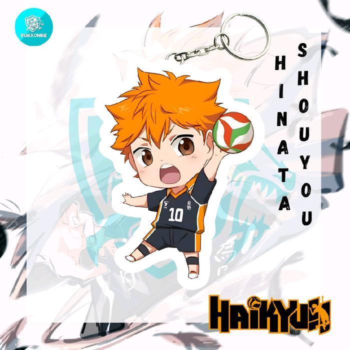 Keychain Acrylic Anime Haikyuu - Hinata Shouyo, Oikawa Tooru Ganci Anime Akrilik - Hinata Shouyo