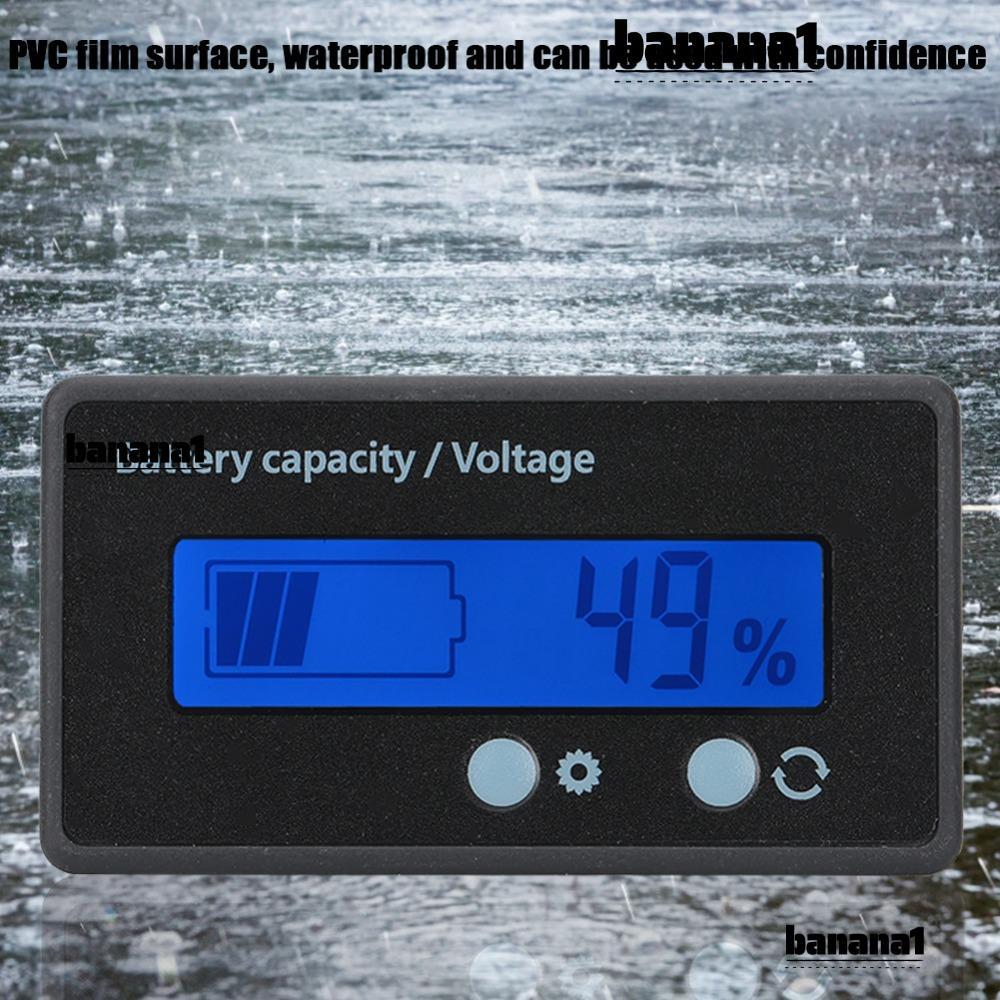 BANANA12H Màn hình LCD Vôn kế, Màn hình dung lượng pin chống nước 12-84V, Tuổi thọ cao Máy đo pin kỹ