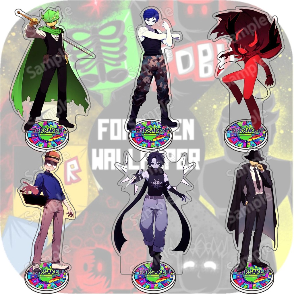 Mô hình Standee Game Forsaken Acrylic Mica trang trí 15cm nhân vật Guest 1337 Noob Shedletsky làm qu