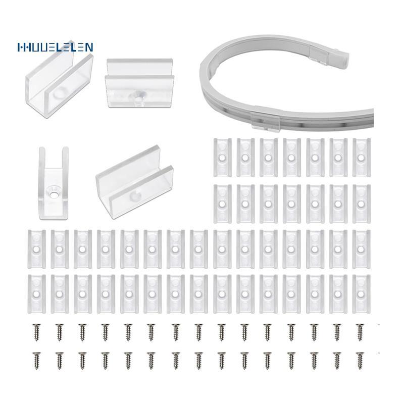 Dây Đèn Neon Gắn Chân Đế, 100 Chiếc Đèn Neon Lắp Đặt Cố Định Kẹp Phụ Kiện Cho 6x12mm LED Neon Flex S